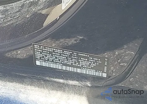 2015 Volkswagen Passat 2.0L Tdi Se z USA, uszkodzony, nr VIN 1VWBV7A38FC018584